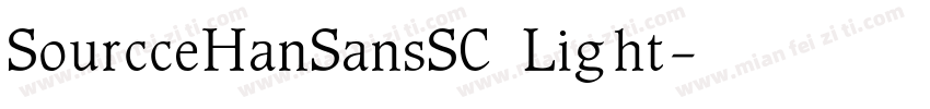 SourcceHanSansSC Light字体转换